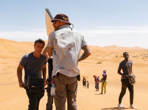 תיעוד מאתר הצילומים במדבר