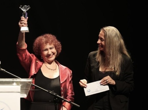 הפסנתרנית אסתרית בלצן בטקס קבלת פרס מפעל חיים