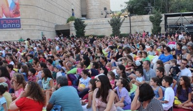 People sitting in Theatre Piazza